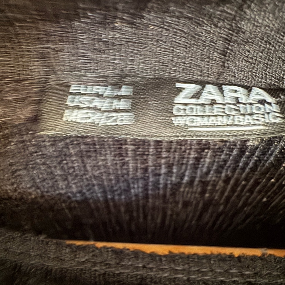 Zara Charcoal Long Sleeve Top with Ruffled Details - Picture 2 of 5